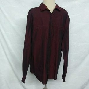 INC Dark Red Longsleeve Party Dress Shirt